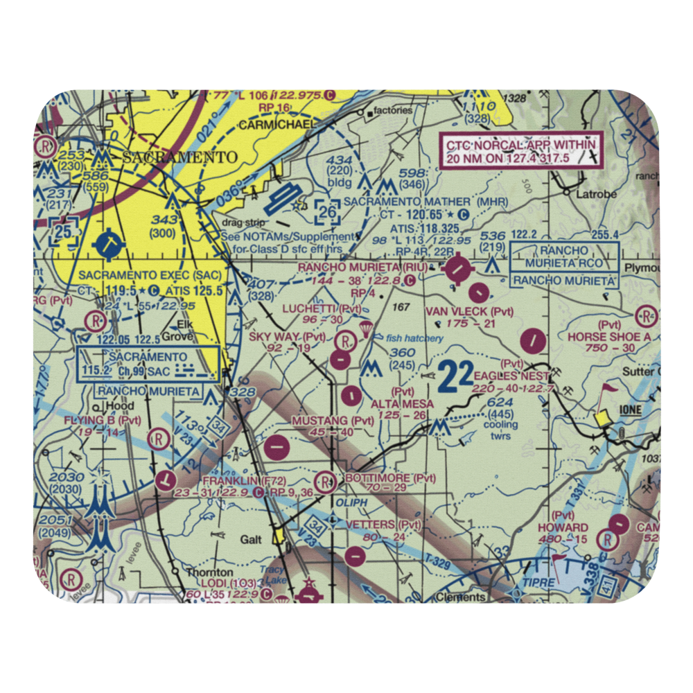 Lucchetti Ranch Airport (8CL2) VFR Sectional Mouse Pad 