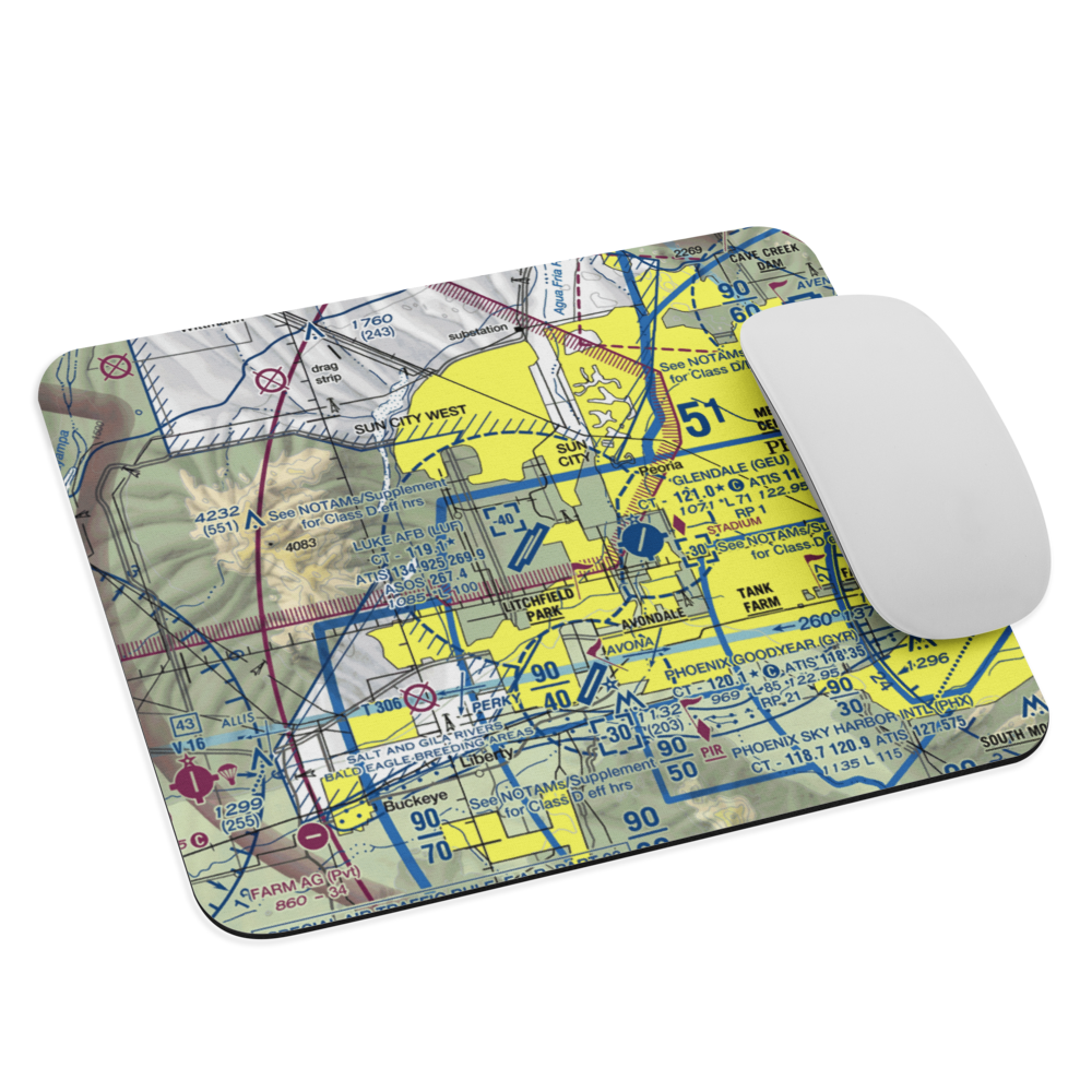 Luke Air Force Base (LUF) VFR Sectional Mouse Pad 