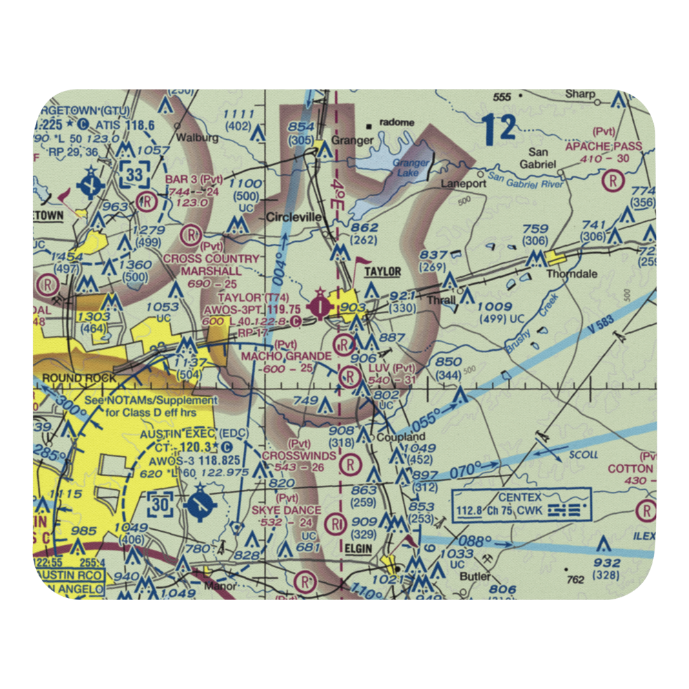Macho Grande Airport (41XS) VFR Sectional Mouse Pad 