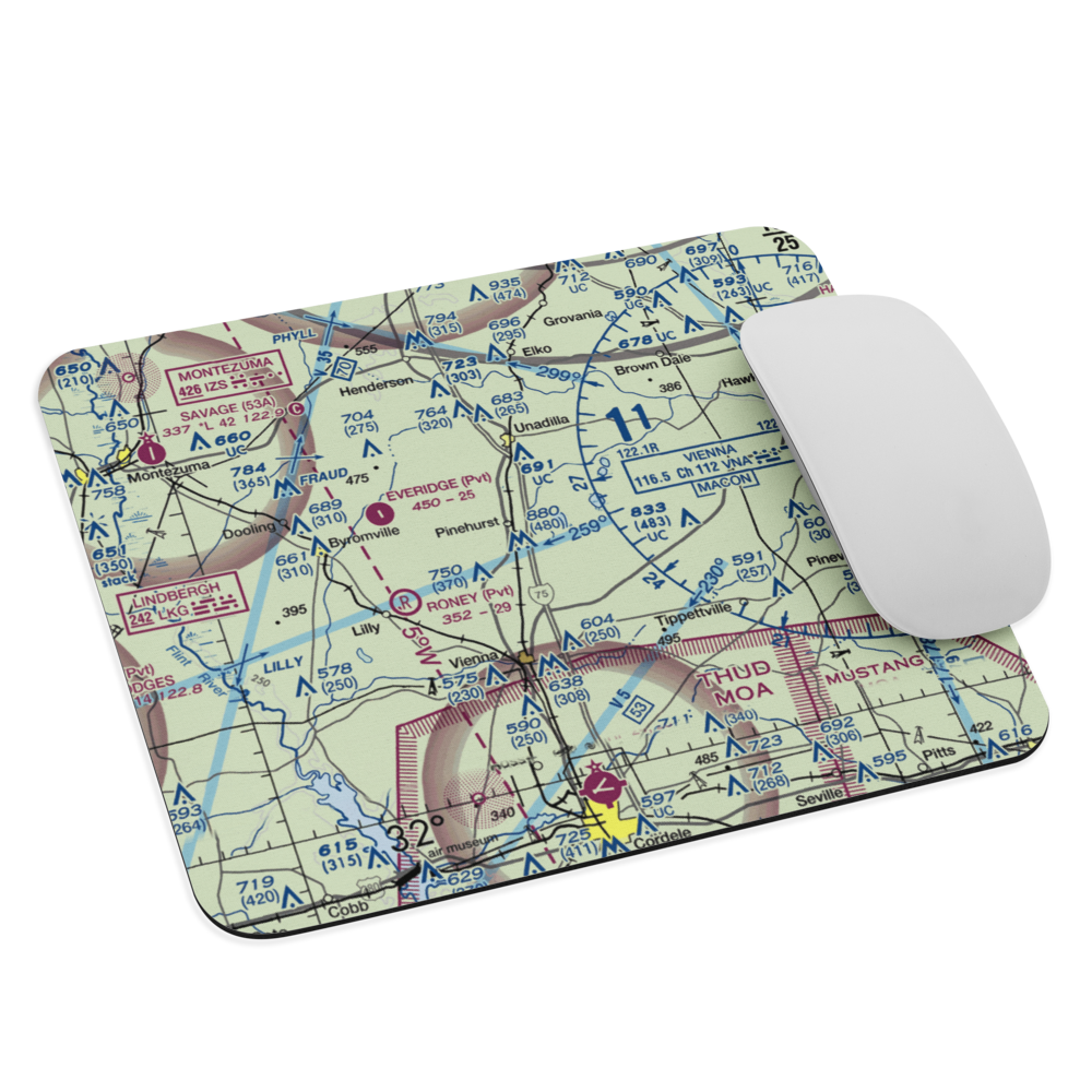 Mack's Field (2GA4) VFR Sectional Mouse Pad 