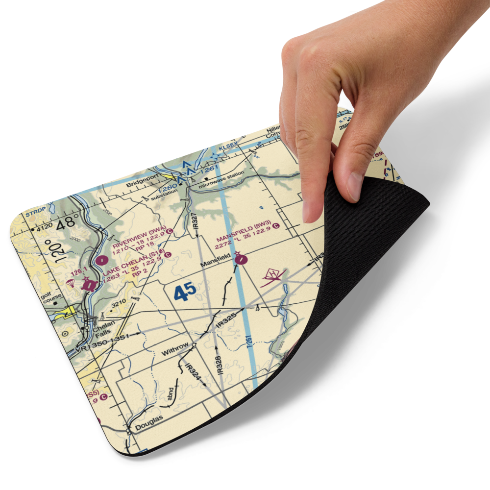 Mansfield Airport (8W3) VFR Sectional Mouse Pad 