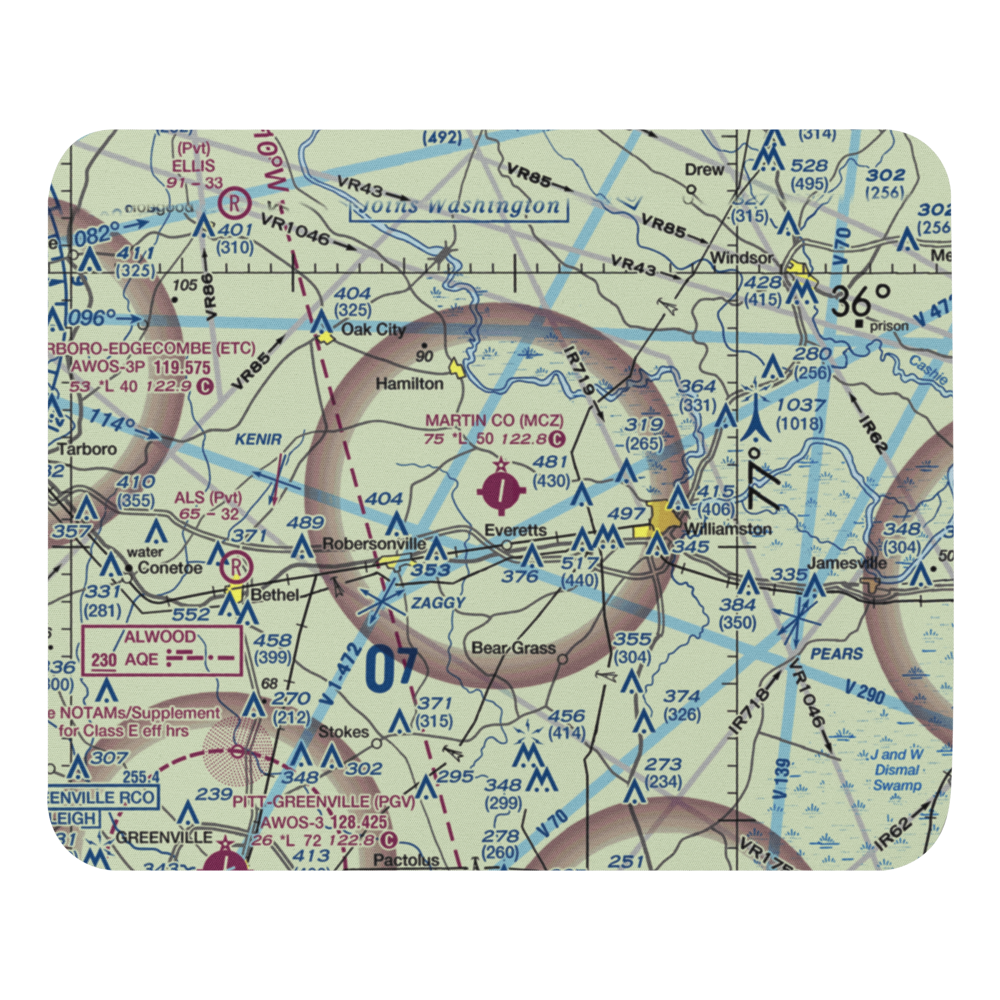 Martin County Airport (MCZ) VFR Sectional Mouse Pad 