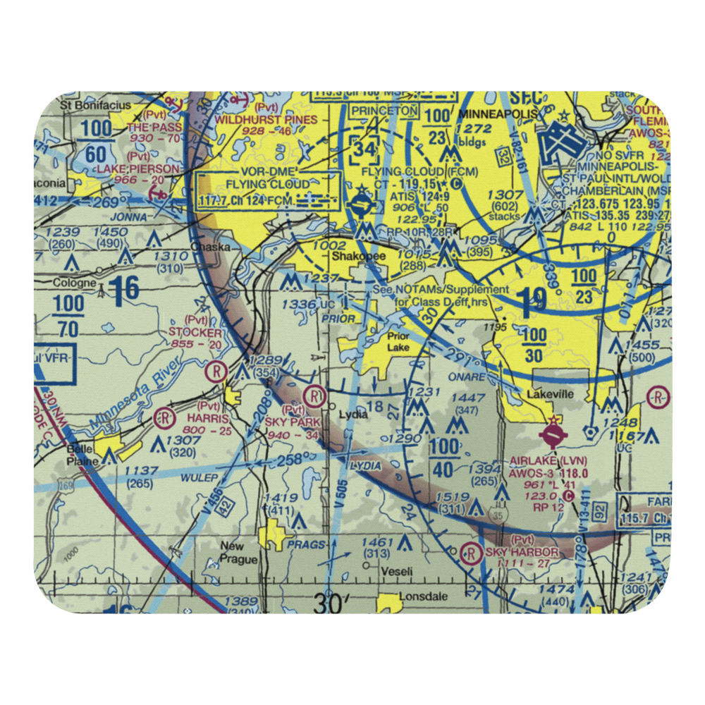 Marty's Tranquility Base (MN76) VFR Sectional Mouse Pad 