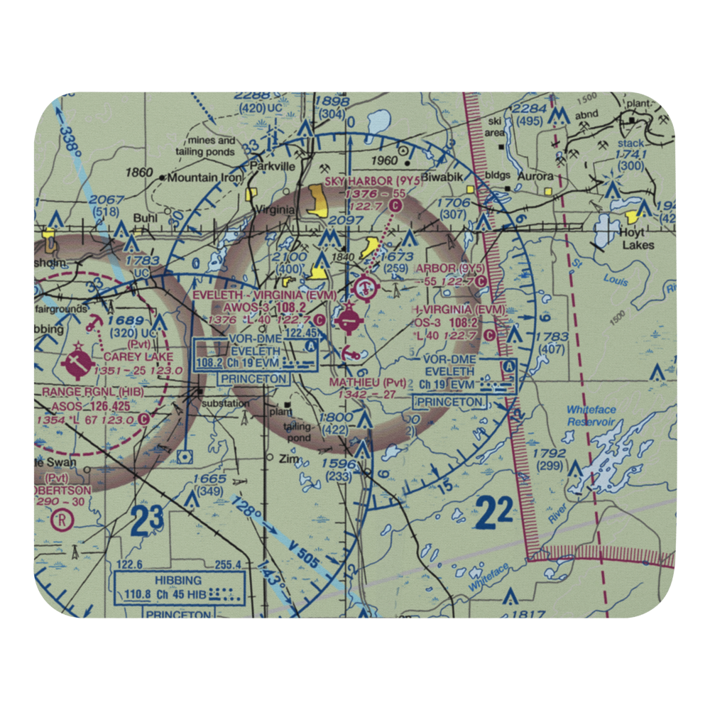 Mathieu Landing Seaplane Base (MN29) VFR Sectional Mouse Pad 