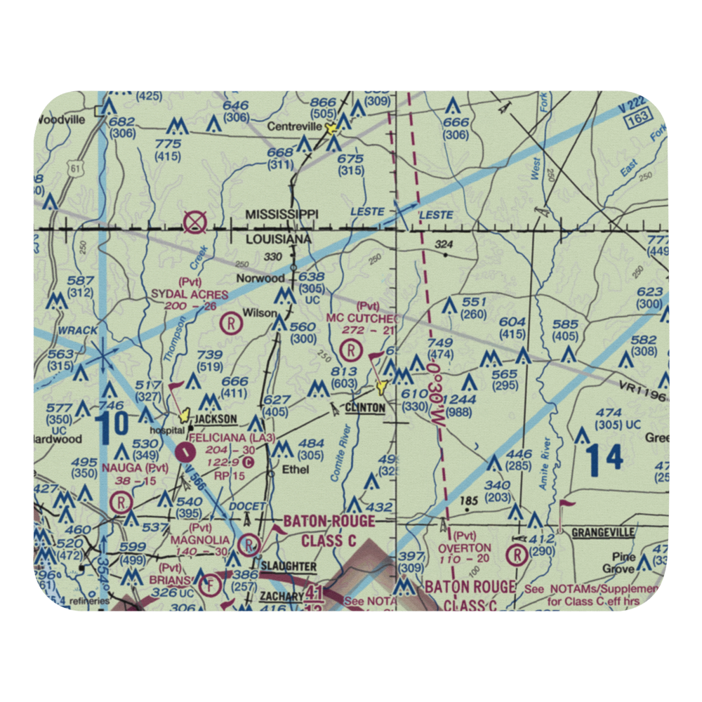Mc Cutcheon Field (LA83) VFR Sectional Mouse Pad 