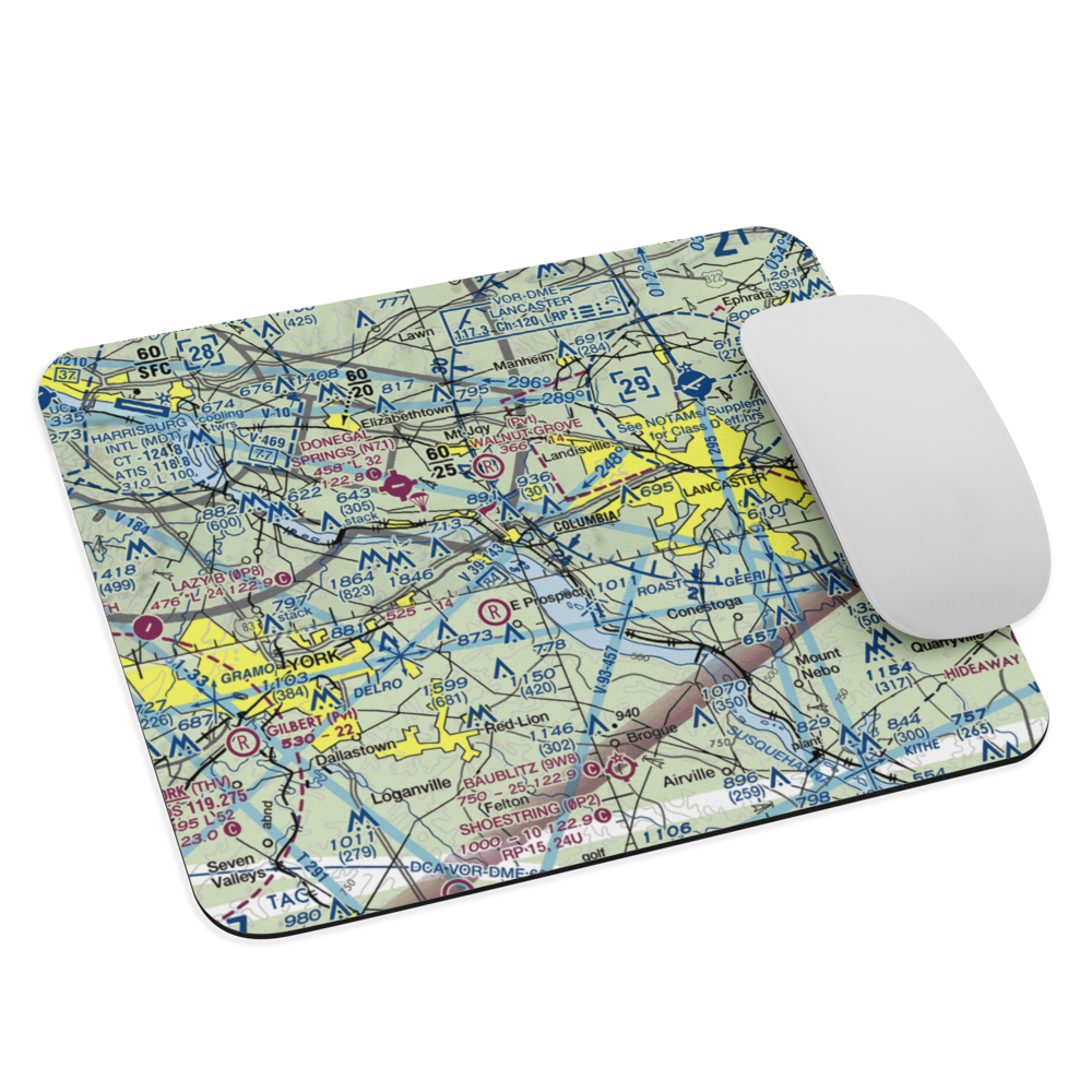 Mc Ginness Airport (8N7) VFR Sectional Mouse Pad 
