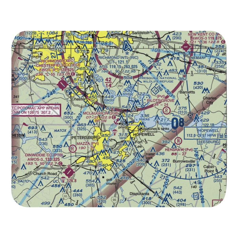 Mc Laughlin Seaplane Base (2G6) VFR Sectional Mouse Pad 