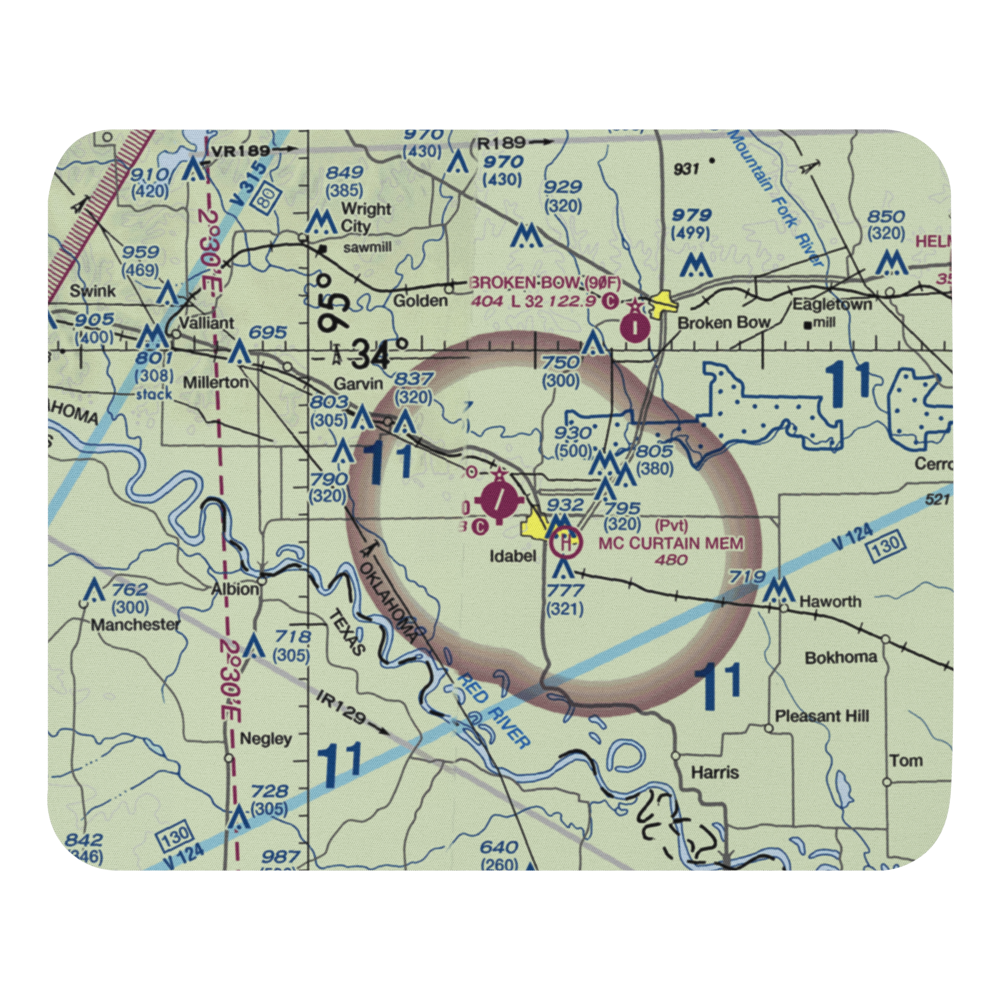 McCurtain County Regional Airport (4O4) VFR Sectional Mouse Pad 
