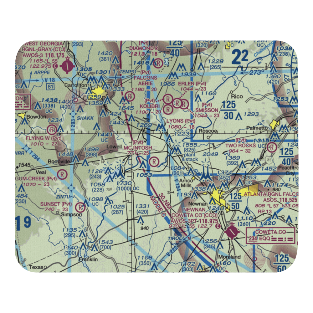 Mcintosh Field (95GA) VFR Sectional Mouse Pad 