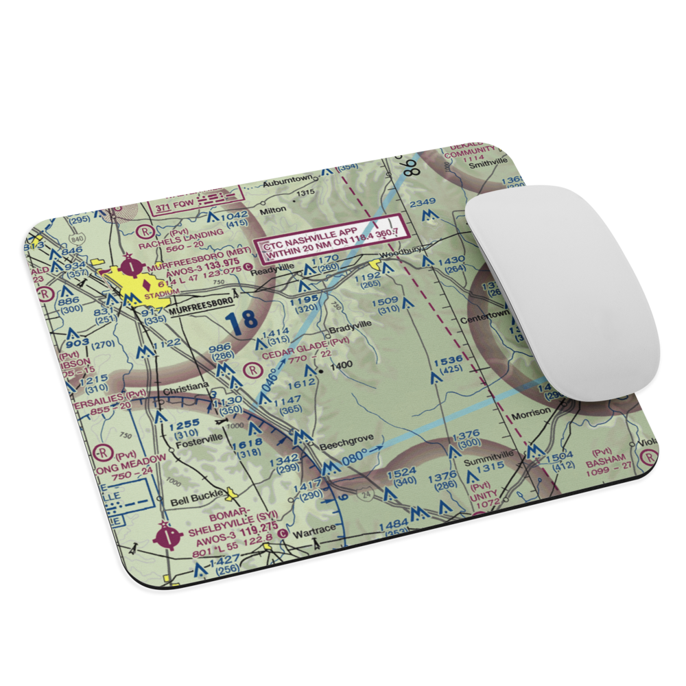 Meadow Lark Aerodrome Ultralight Flightpark (62TN) VFR Sectional Mouse Pad 