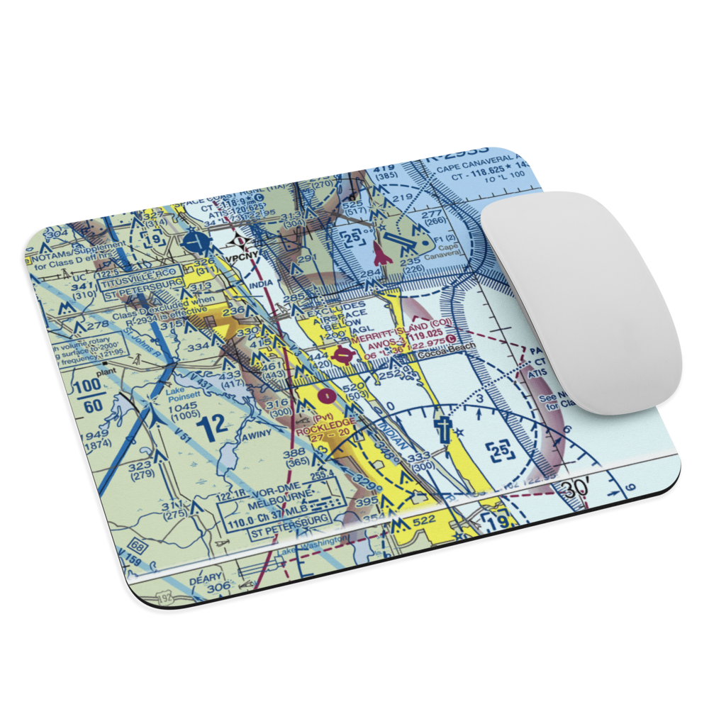 Merritt Island Airport (COI) VFR Sectional Mouse Pad 