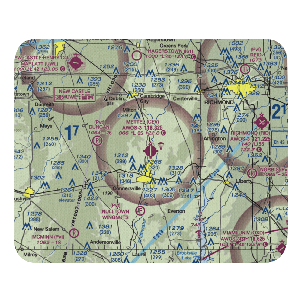 Mettel Field (CEV) VFR Sectional Mouse Pad 