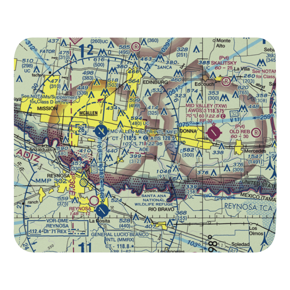 Mid-Valley Dusters Inc Airport (43TX) VFR Sectional Mouse Pad 