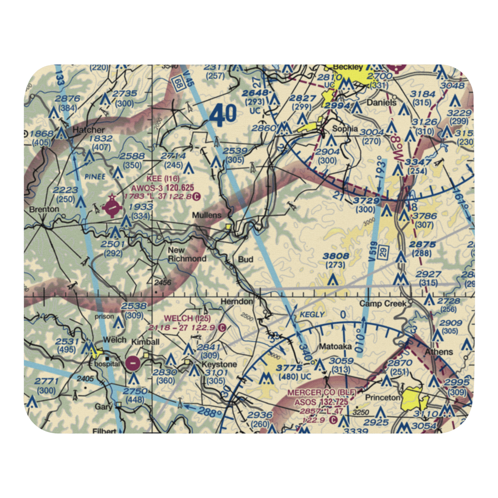 Mike Ferrell Field (WV09) VFR Sectional Mouse Pad 