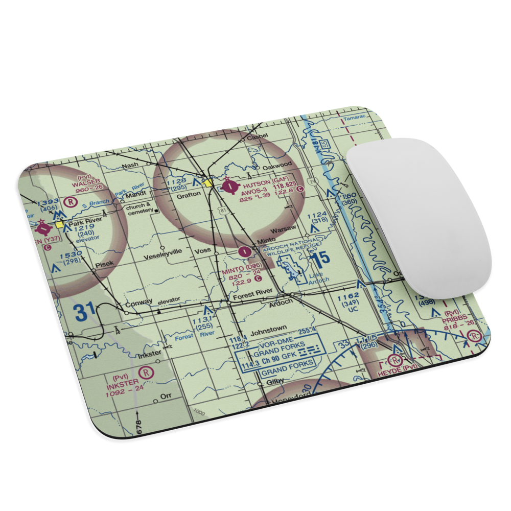 Minto Municipal Airport (D06) VFR Sectional Mouse Pad 