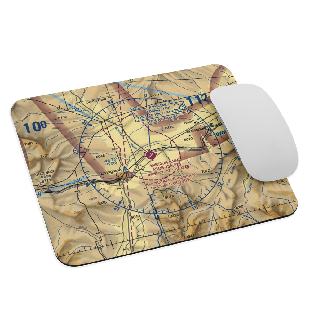 Mission Field (LVM) VFR Sectional Mouse Pad 