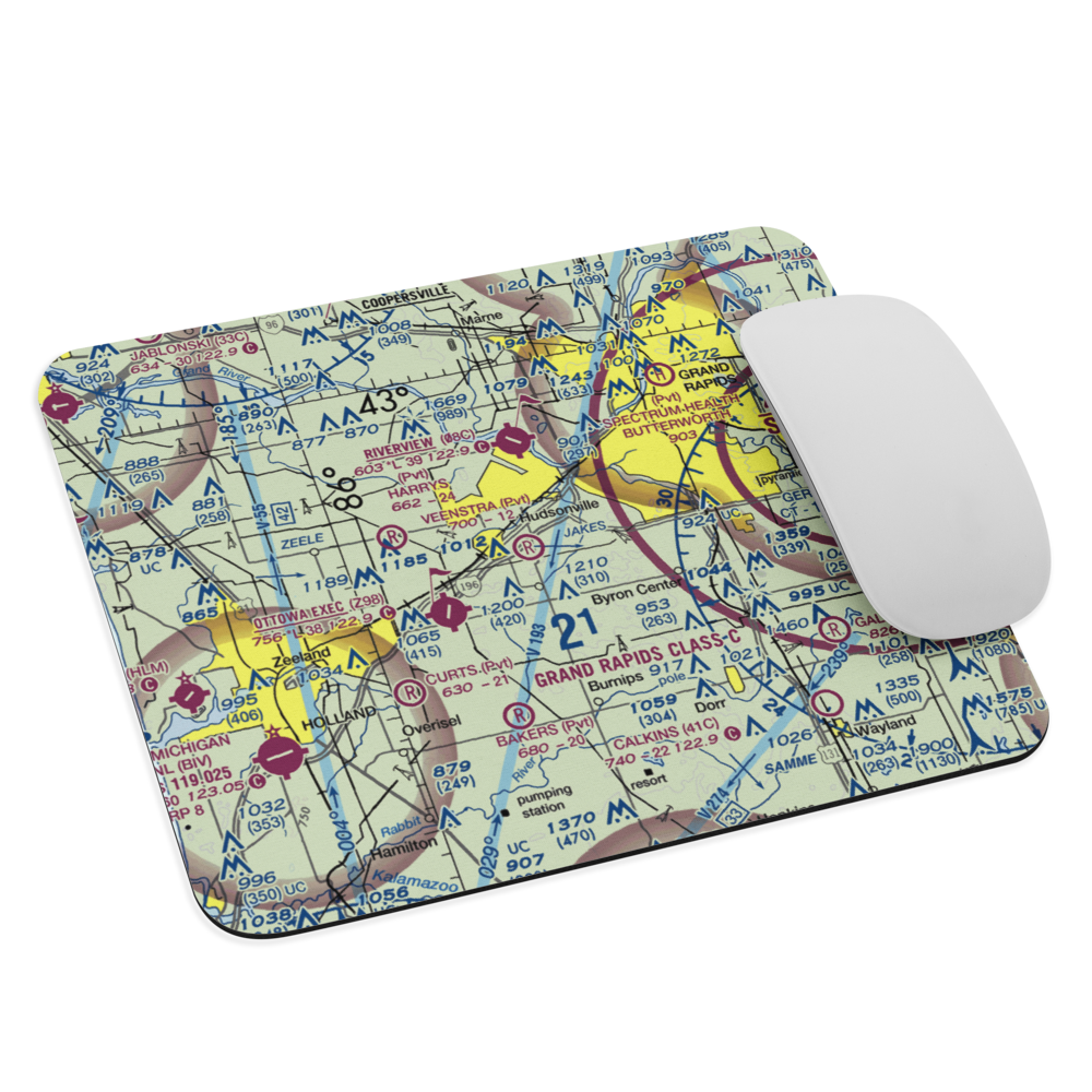 Mitch Veenstra Airport (MI39) VFR Sectional Mouse Pad 
