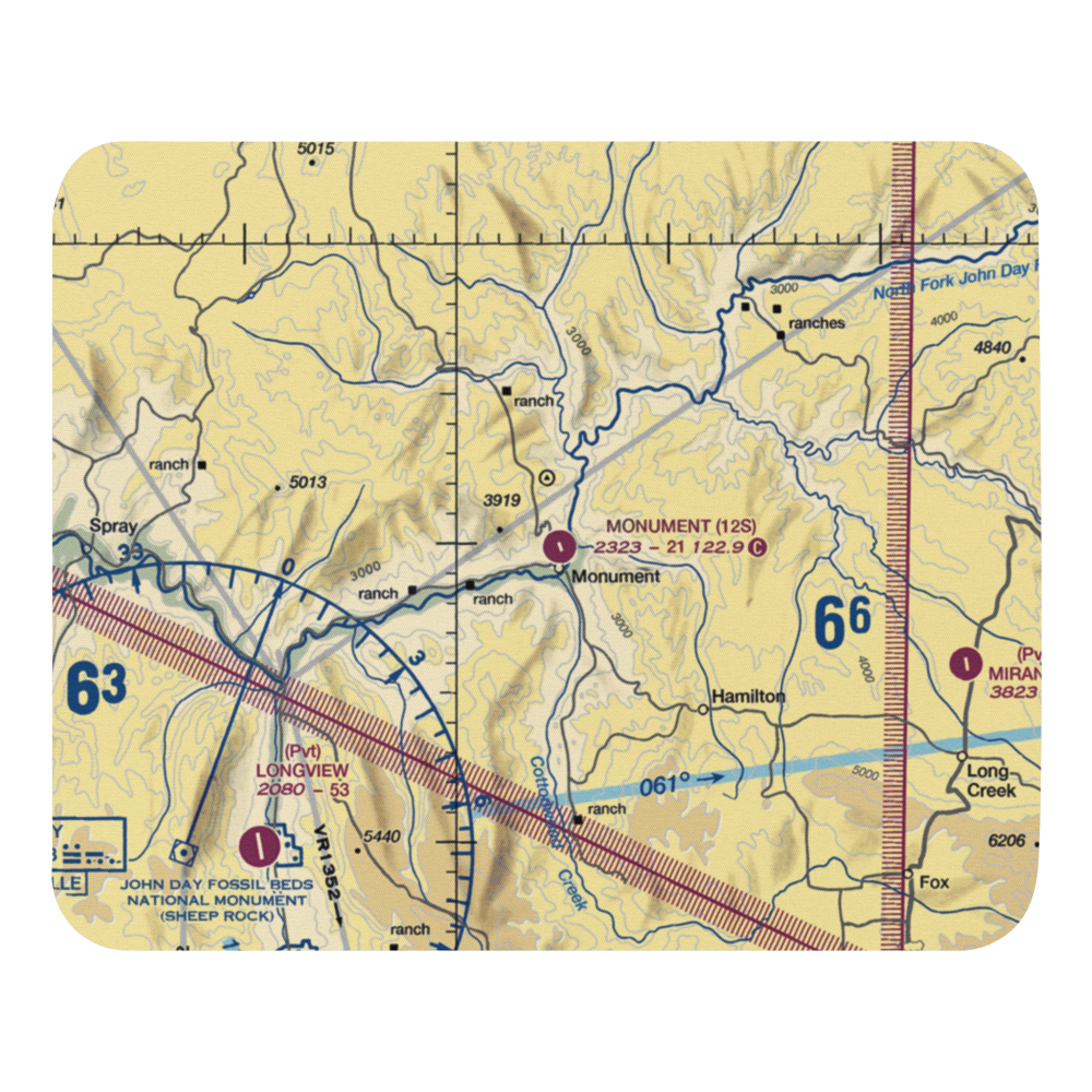 Monument Municipal Airport (12S) VFR Sectional Mouse Pad 
