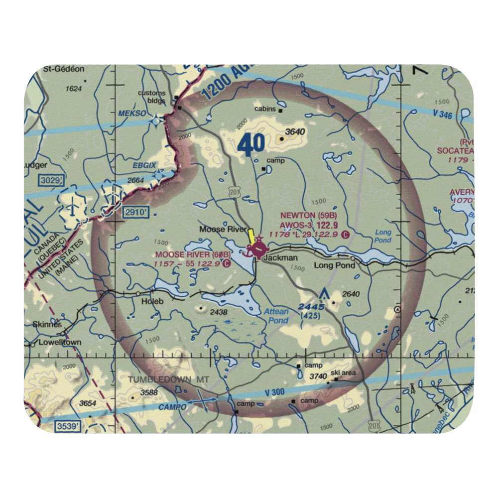 Moose River Seaplane Base (60B) VFR Sectional Mouse Pad 