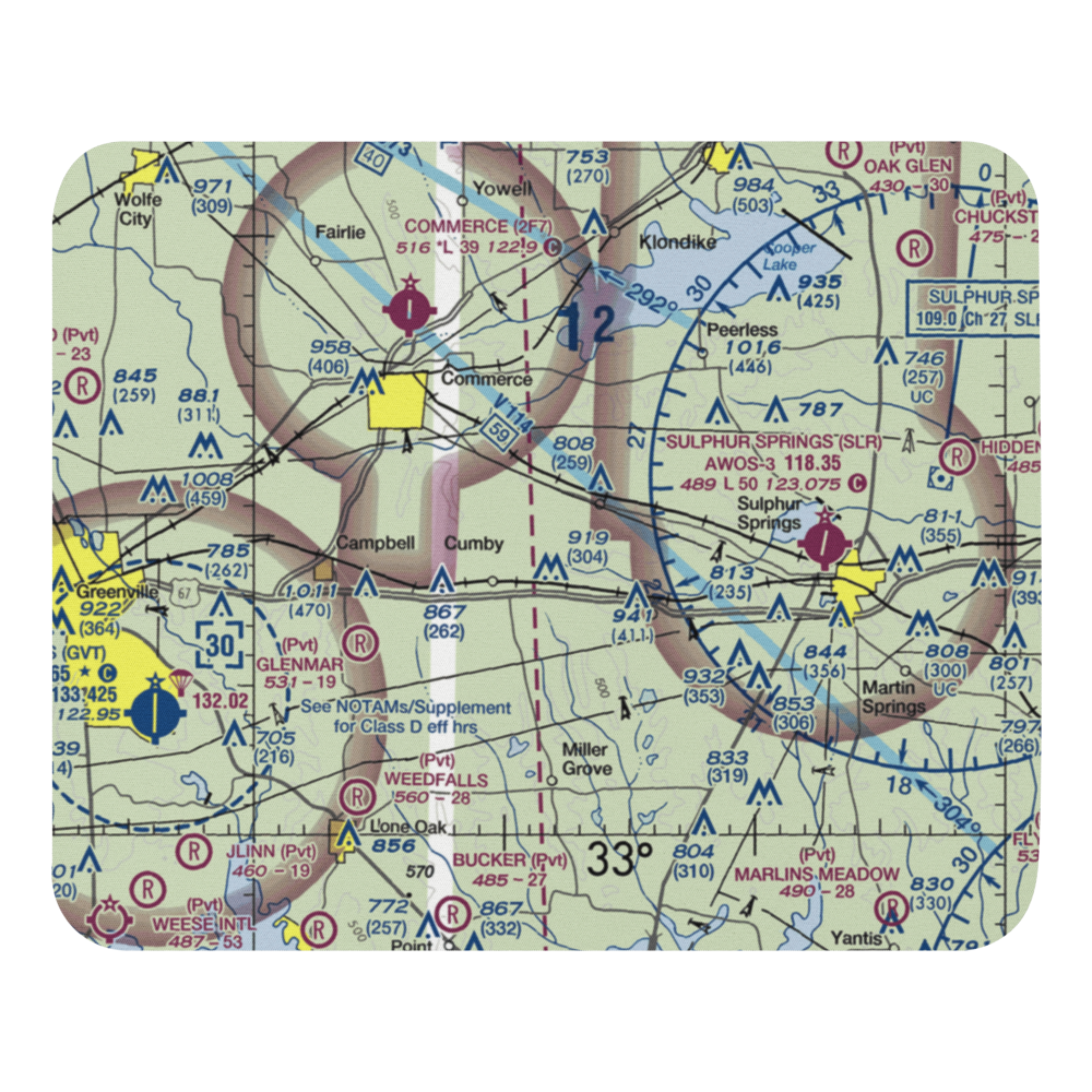Morris Manor Airport (TA06) VFR Sectional Mouse Pad 