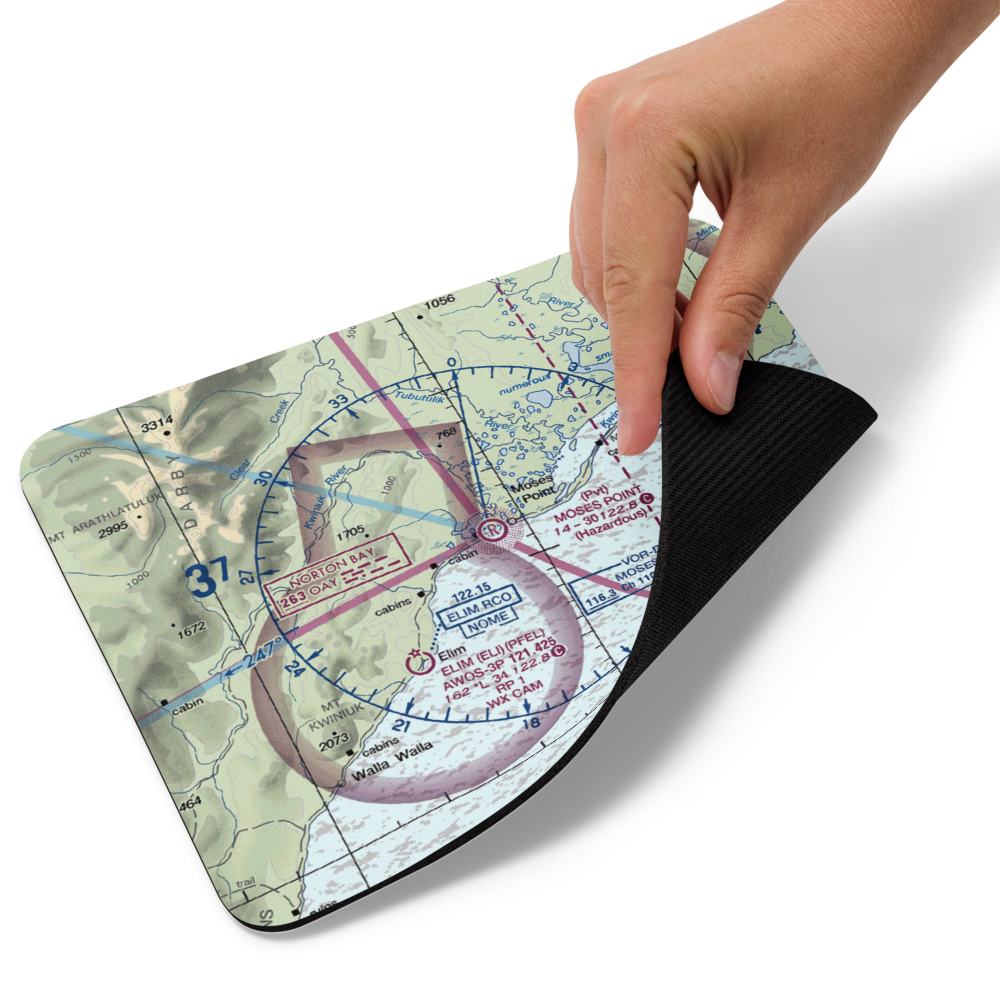 Moses Point Airport (MOS) VFR Sectional Mouse Pad 