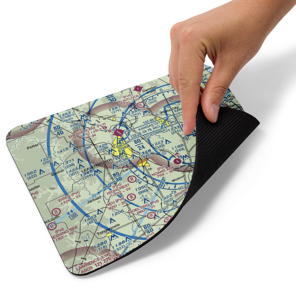 Mount Muncie Airport (72KS) VFR Sectional Mouse Pad 