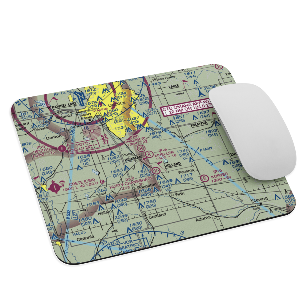 Mueller Field (NE79) VFR Sectional Mouse Pad 
