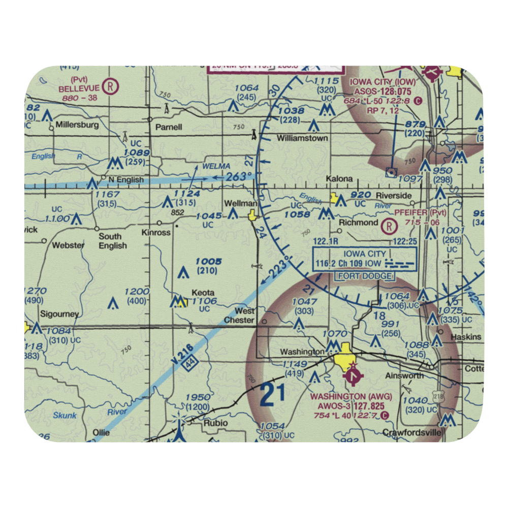 Murphy Field Private Airport (5IA7) VFR Sectional Mouse Pad 