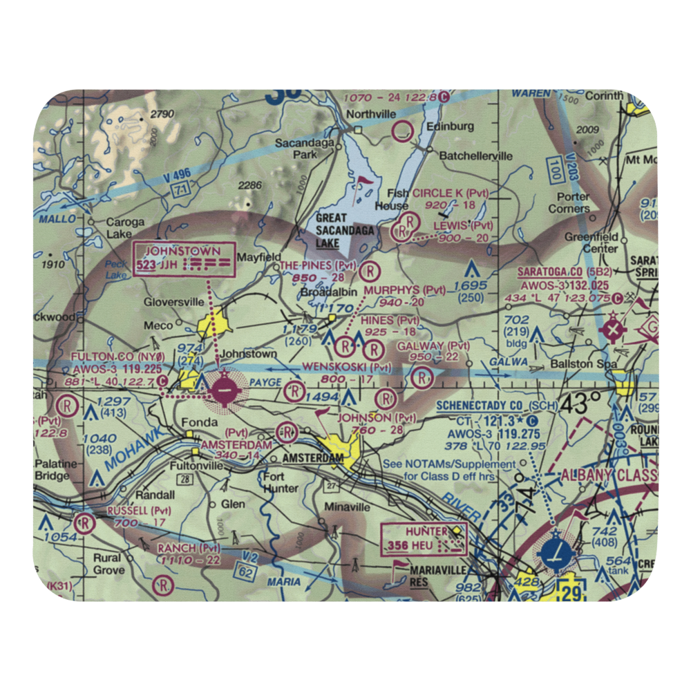 Murphys Landing Strip (0NY7) VFR Sectional Mouse Pad 