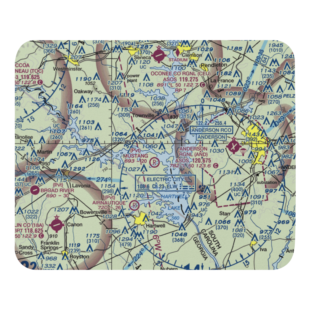 Mustang Field (0GA1) VFR Sectional Mouse Pad 