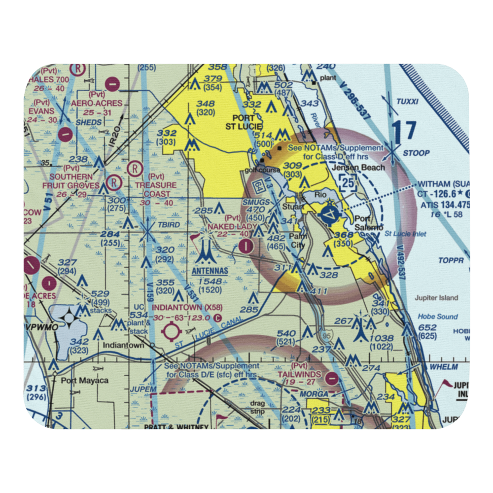 Naked Lady Ranch Airport (64FA) VFR Sectional Mouse Pad 