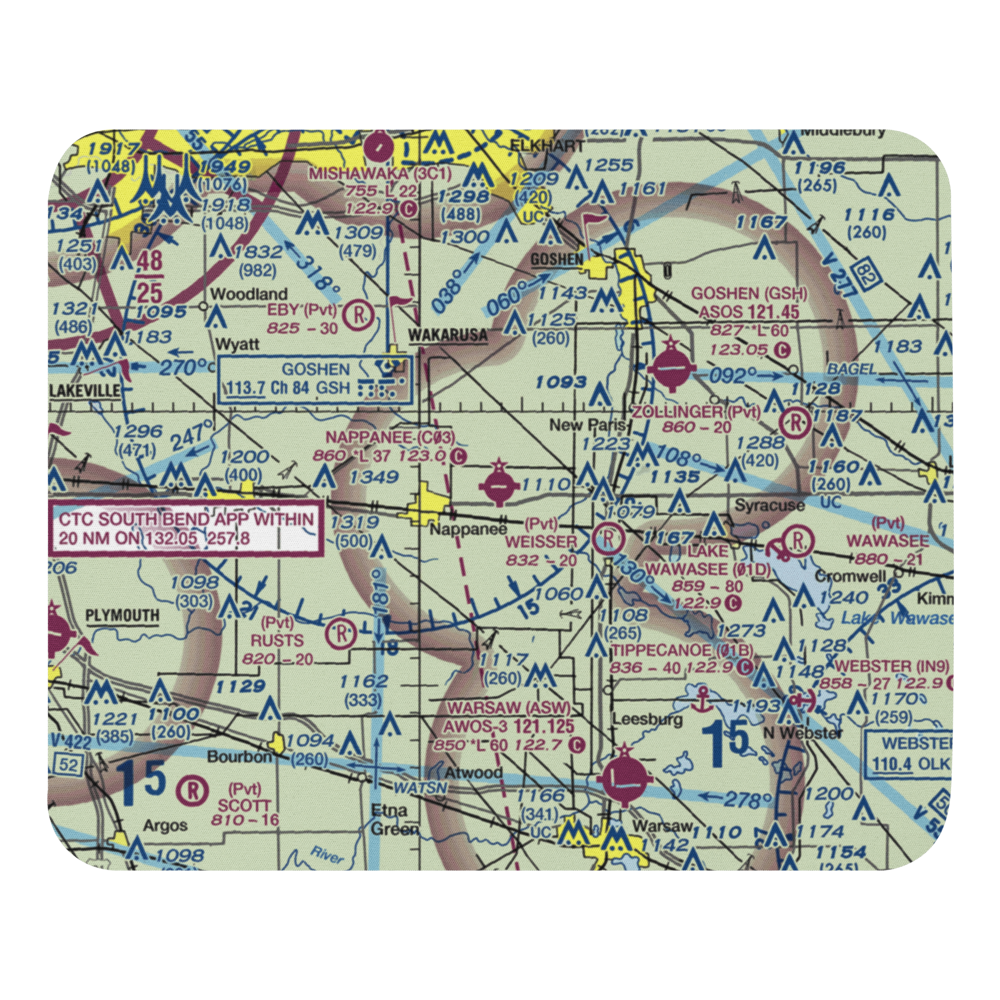Nappanee Municipal Airport (C03) VFR Sectional Mouse Pad 