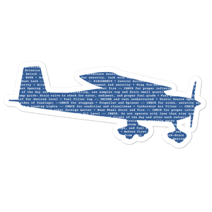 Cessna 182 Preflight Sticker