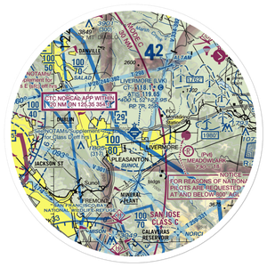 Livermore Municipal Airport (LVK) VFR Sectional Sticker (30 mile)