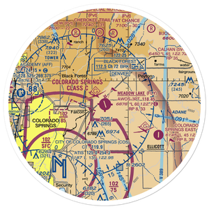 Meadow Lake Airport (FLY) VFR Sectional Sticker (30 mile)