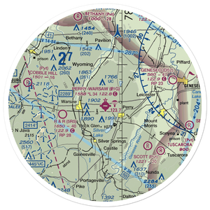 Perry-Warsaw Airport (01G) VFR Sectional Sticker (30 mile)