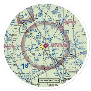 Chilton County Airport / Gragg-Wade Field (02A) VFR Sectional Sticker (30 mile)