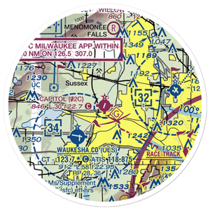 Capitol Airport (02C) VFR Sectional Sticker (20 mile)