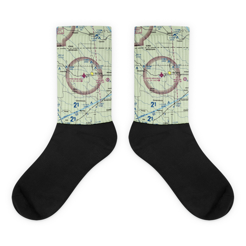 Memphis Memorial Airport (03D) VFR Sectional Socks 