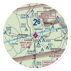 Frank Sikes Airport (04A) VFR Sectional Sticker (20 mile)