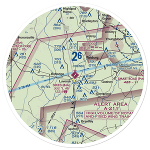 Frank Sikes Airport (04A) VFR Sectional Sticker (30 mile)