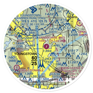 Lansdowne Airport (04G) VFR Sectional Sticker (20 mile)