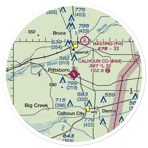 Calhoun County Airport (04M) VFR Sectional Sticker (20 mile)