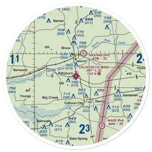Calhoun County Airport (04M) VFR Sectional Sticker (30 mile)