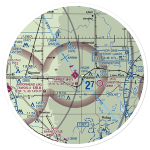 Hawley Municipal Airport (04Y) VFR Sectional Sticker (30 mile)