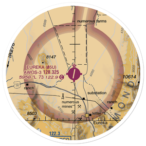 Eureka Airport (05U) VFR Sectional Sticker (20 mile)