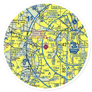 Schaumburg Regional Airport (06C) VFR Sectional Sticker (30 mile)