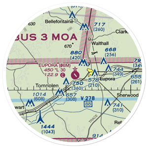 Eupora Airport (06M) VFR Sectional Sticker (20 mile)