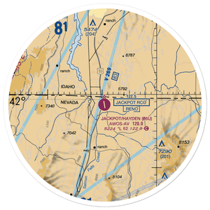 Jackpot Airport/Hayden Field (06U) VFR Sectional Sticker (30 mile)
