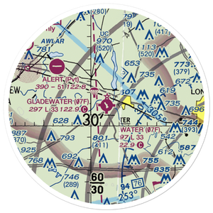 Gladewater Municipal Airport (07F) VFR Sectional Sticker (20 mile)